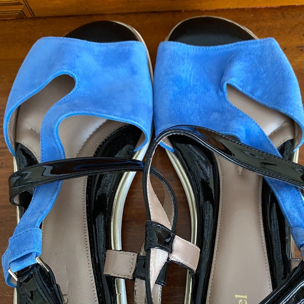 Soft Blue Suede sandals